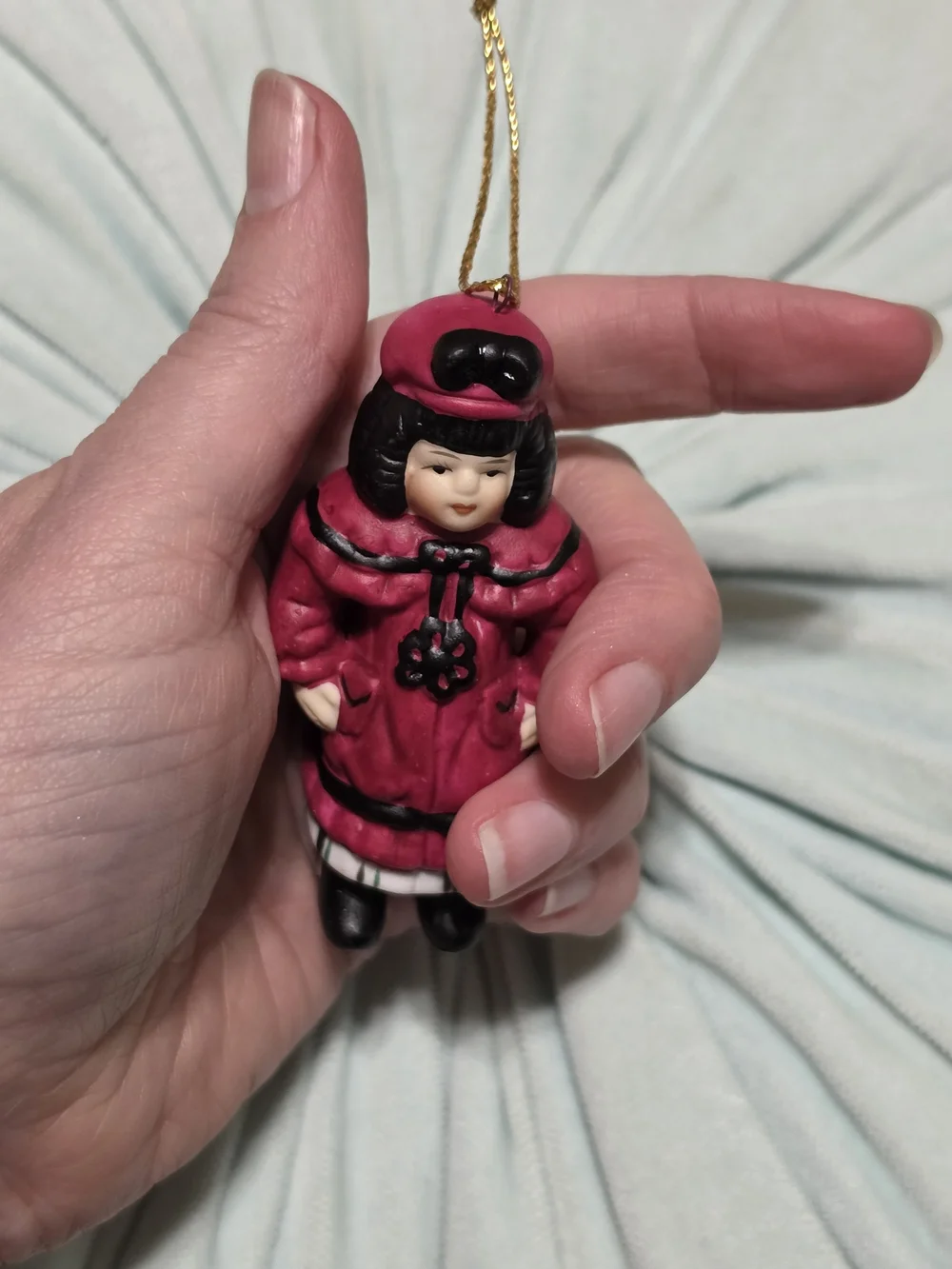 Vintage Red Doll Ornament